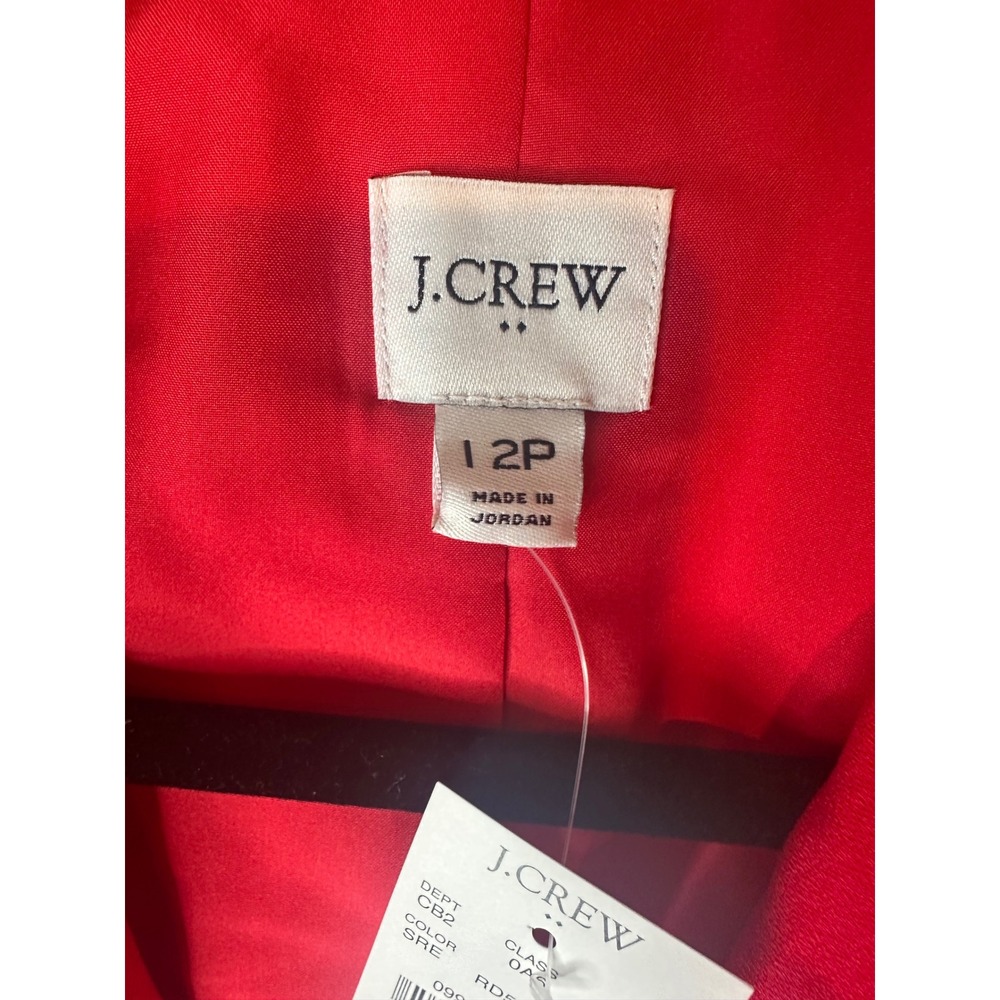 J.Crew Womens Red Two-Button Blazer Jacket CG368 Size 12P Petite New - Picture 6 of 11